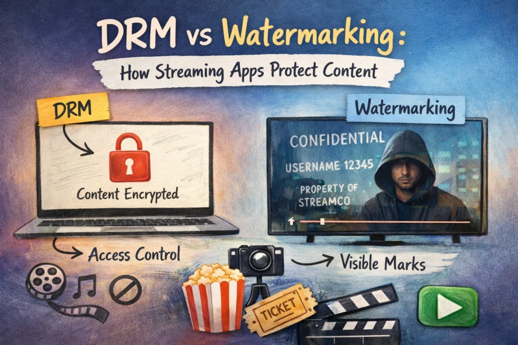 DRM vs Watermarking: How Streaming Apps Protect Content